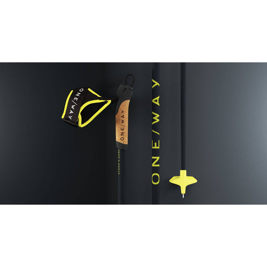 One Way Storm 6 Dark Längdskidstavar – 30% Kolfiber Ergonomiska Race-remmar