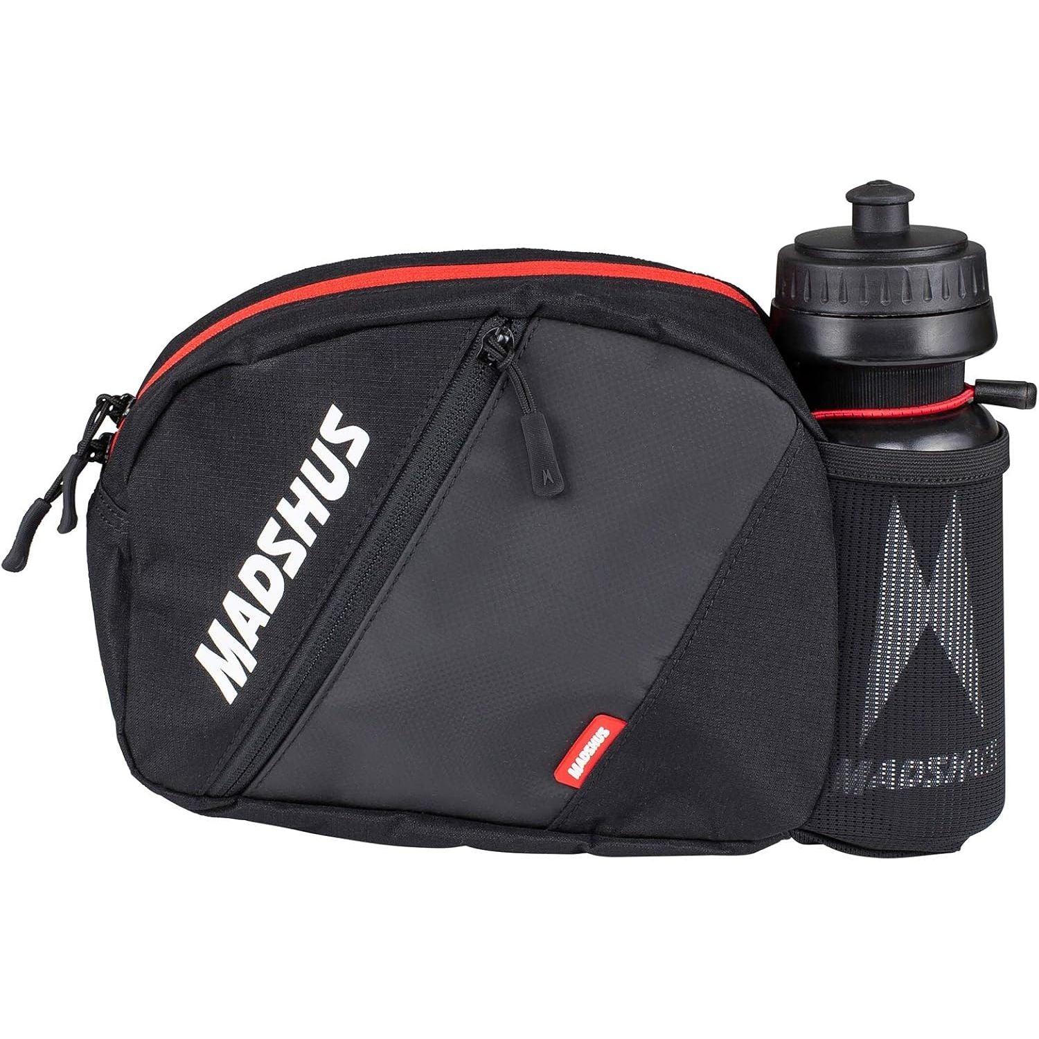 Madshus Unisex Midjeväska med Vattenflaska – Svart, En Storlek