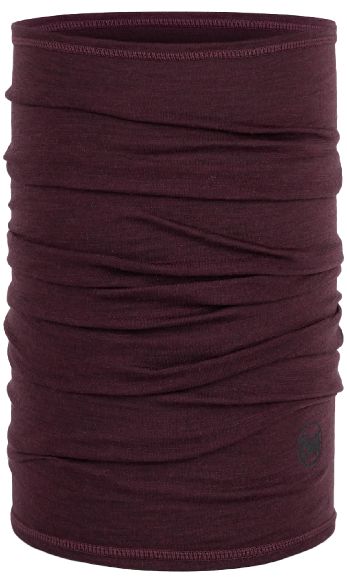 BUFF Lightweight Merino Wool Tubhalsduk 100% Merinoull Solid Garnet