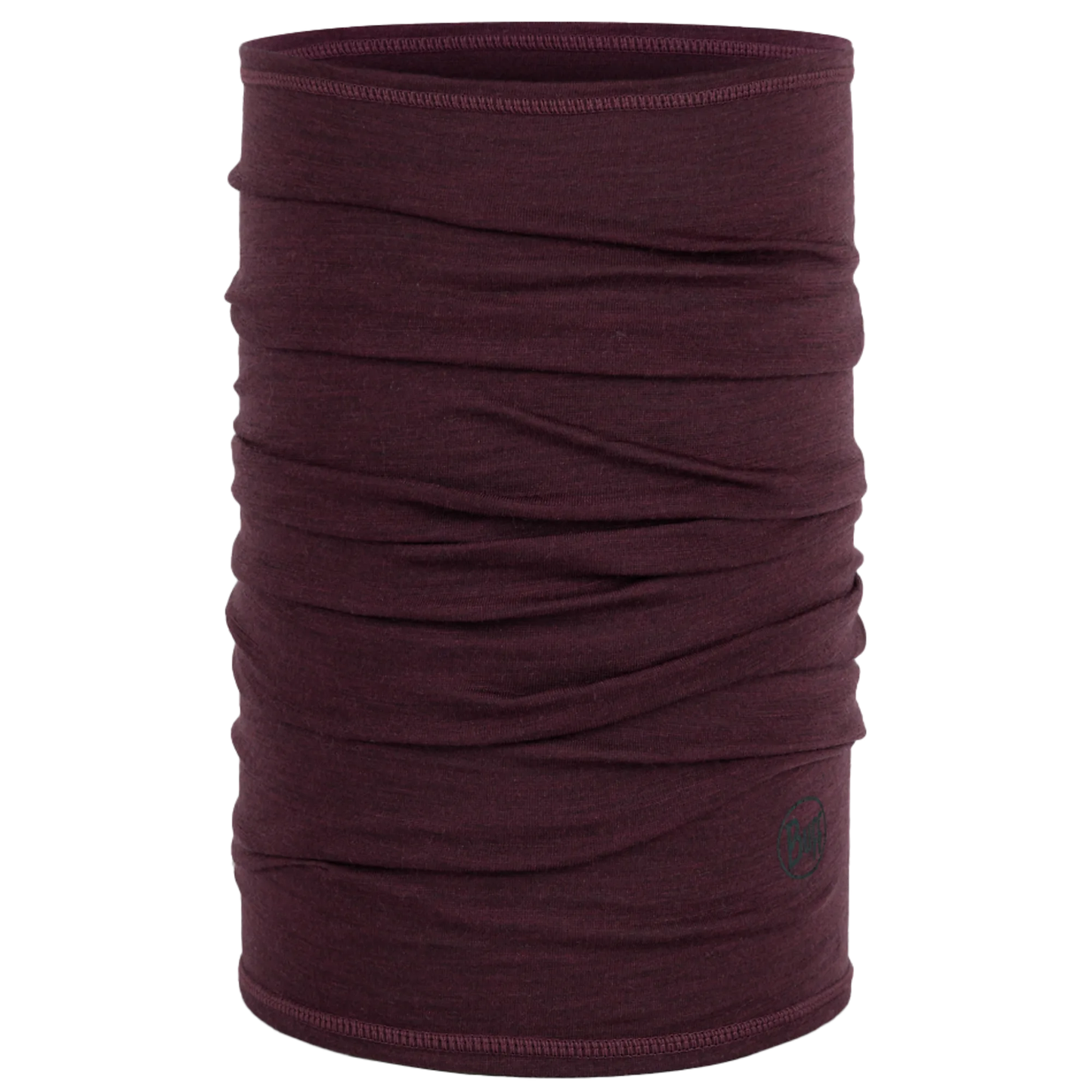 BUFF Lightweight Merino Wool Tubhalsduk 100% Merinoull Solid Garnet
