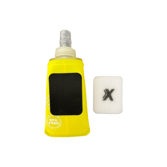 Coxa Softflaska 150 ml Gul med kardborre – Flexibel sportflaska