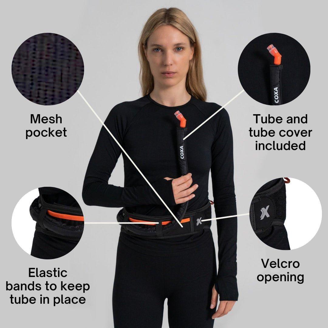 Coxa WR1 Lättviktigt Vätskebälte med 1,2L Kapacitet – Svart