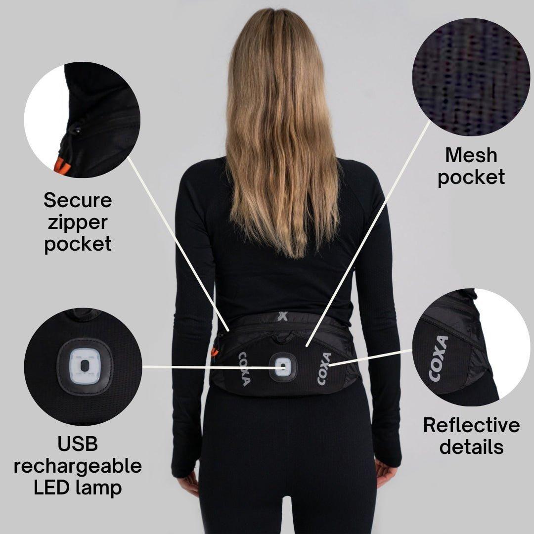 Coxa WR1 Lättviktigt Vätskebälte med 1,2L Kapacitet – Svart
