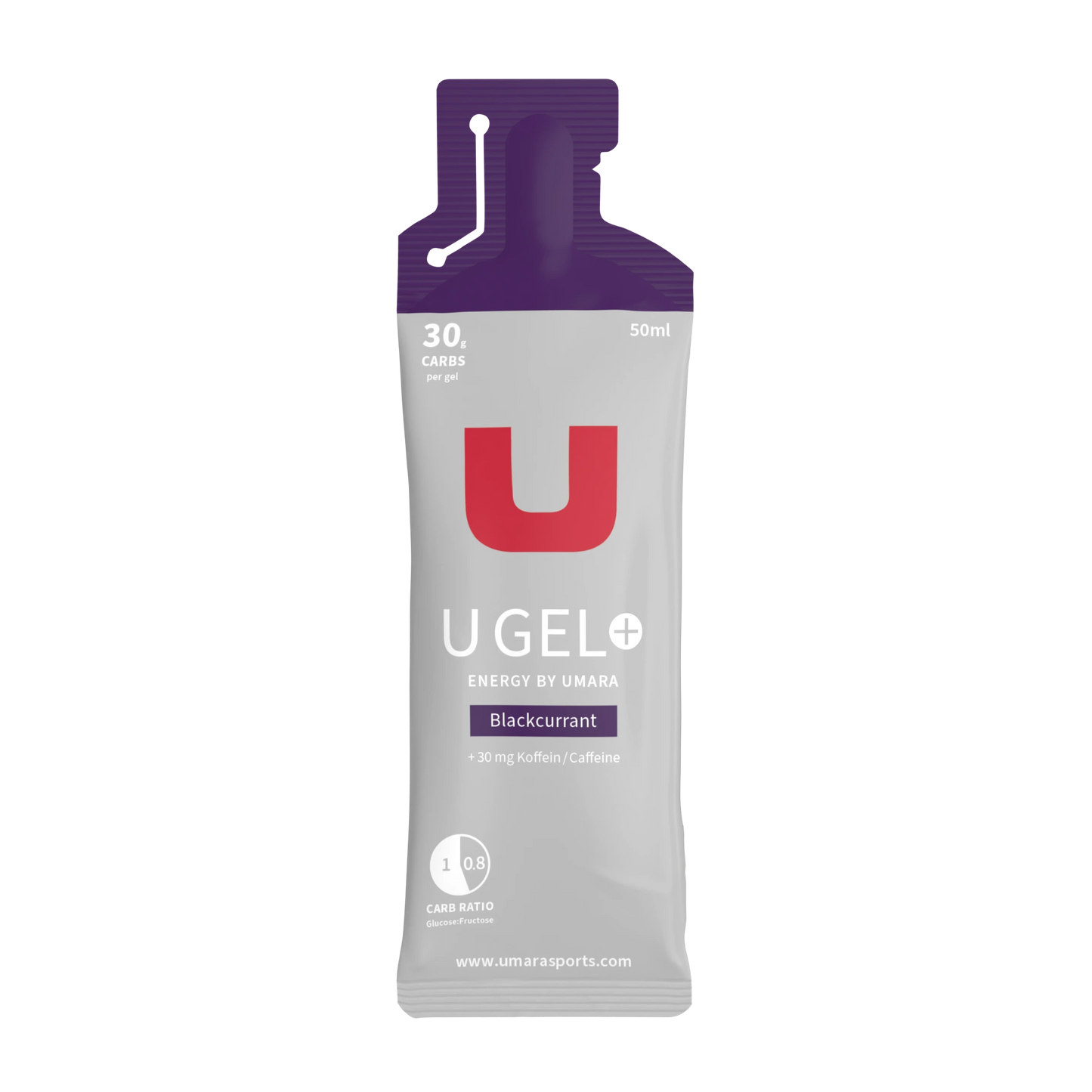 Umara U Gel 50ml Flytande Energigel: 30g Kolhydrater, Elektrolyter, med/utan Koffein för Prestation