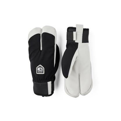Hestra Wool Terry Windbreaker Split Mitt - Vindtät handske i svart