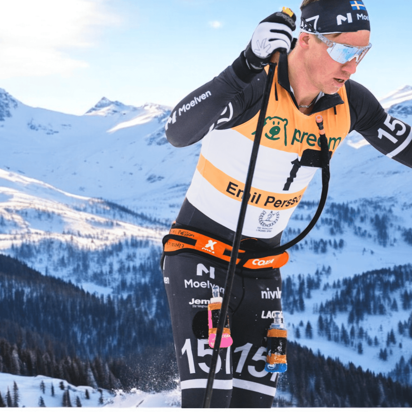 Coxa Softflaska 150 ml Gul med kardborre – Flexibel sportflaska