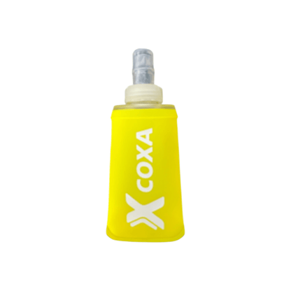 Coxa Softflaska 150 ml Gul med kardborre – Flexibel sportflaska
