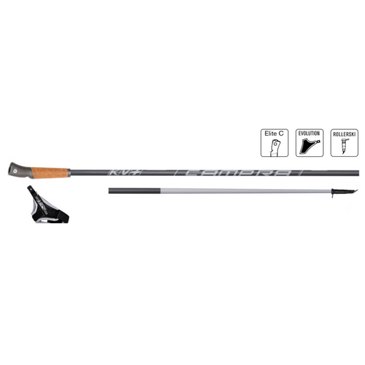 KV+ Campra Lätta Rullskidstavar Kolfiber för Nybörjare Evolution-Clip System