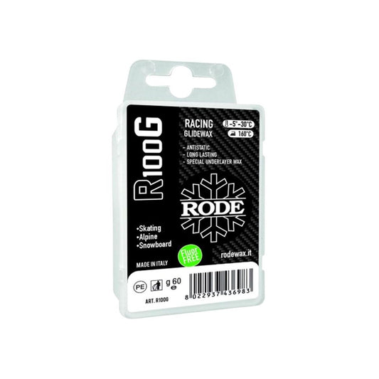 Rode Racing Glidewax R100g 60 g Vinter Skidvax för Alpinskidor
