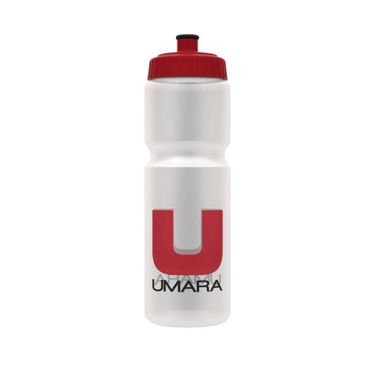 Umara Awesome Bio-Bottle: Transparent Cykelflaska med Låsbar Gummiventil, Sockerrörsbaserad
