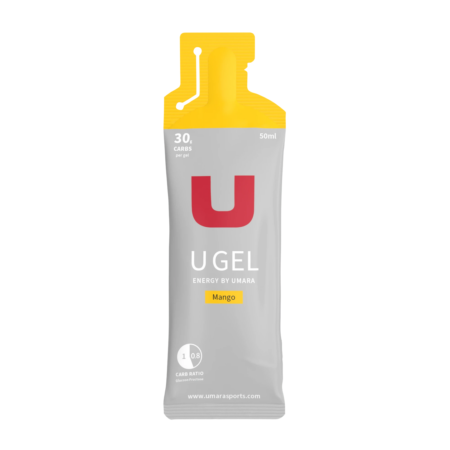 Umara U Gel 50ml Flytande Energigel: 30g Kolhydrater, Elektrolyter, med/utan Koffein för Prestation