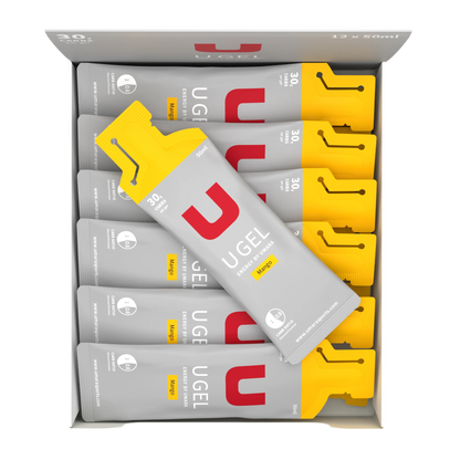 Umara U Gel 50ml Flytande Energigel: 30g Kolhydrater, Elektrolyter, med/utan Koffein för Prestation