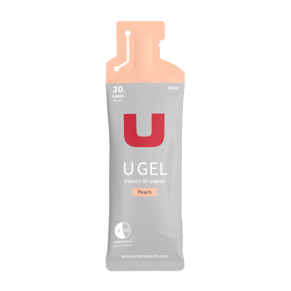 Umara U Gel 50ml Flytande Energigel: 30g Kolhydrater, Elektrolyter, med/utan Koffein för Prestation